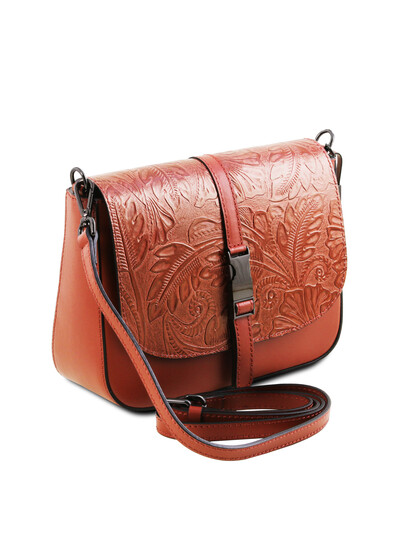 Geanta dama de umar brandy Tuscany Leather, din piele naturala Nausica