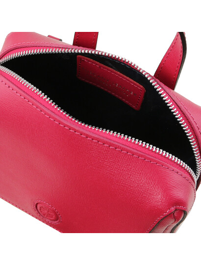 Geanta magenta dama din piele naturala Tuscany Leather, Dalia