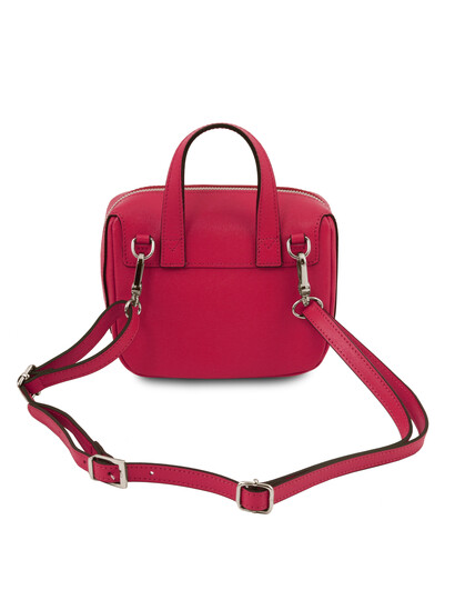 Geanta mica din piele naturala Tuscany Leather, magenta, Dalia