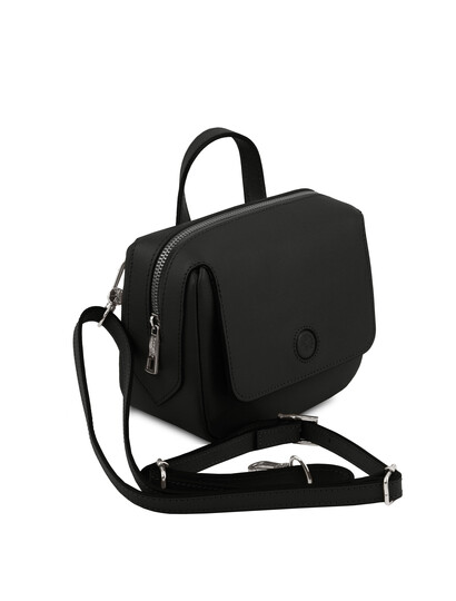 Geanta neagra dama din piele naturala Tuscany Leather, Dalia