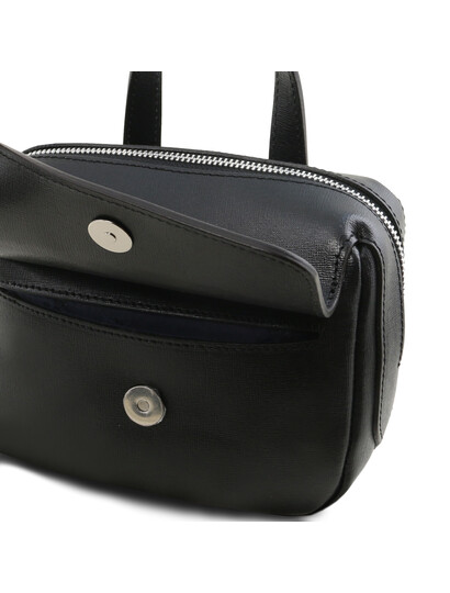 Geanta neagra din piele naturala Tuscany Leather, Dalia
