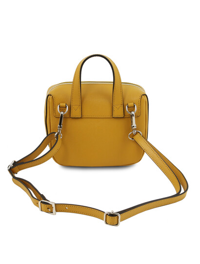 Geanta dama galben mustar din piele naturala Tuscany Leather, Dalia