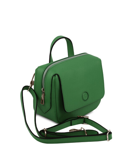 Geanta verde dama din piele naturala Tuscany Leather, Dalia