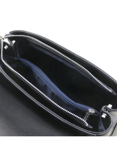 Geanta neagra din piele naturala Tuscany Leather, TL Bag