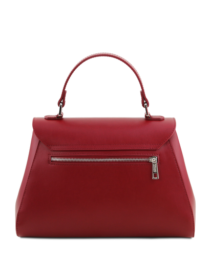Geanta rosie piele naturala de dama Tuscany Leather, TL Bag