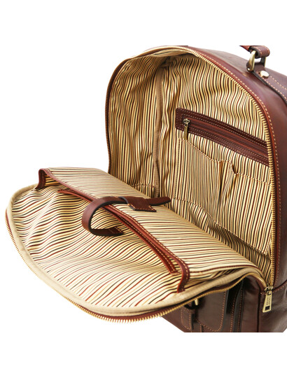 Rucsac laptop lux din piele naturala maro, Tuscany Leather, Nagoya