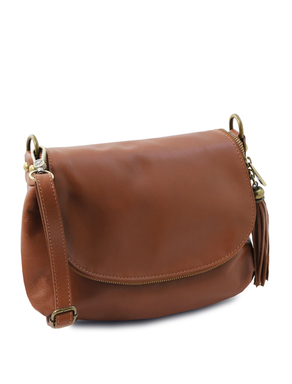 Geanta de firma din piele naturala Tuscany Leather, cafenie, TL Bag