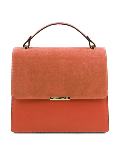 Geanta dama din piele naturala Tuscany Leather, brandy, Irene