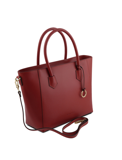 Geanta piele dama rosie, Tuscany Leather, Aria