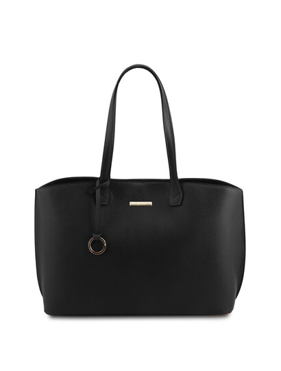 Geanta dama din piele naturala neagra, Tuscany Leather, TL Bag