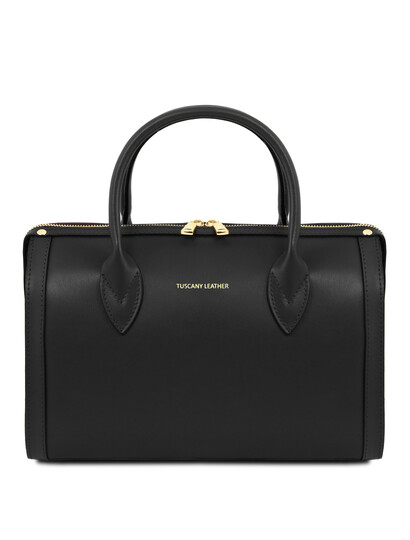 Geanta neagra dama din piele naturala Tuscany Leather, Elena
