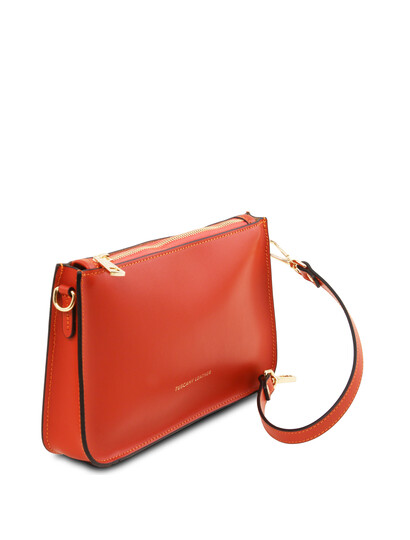 Plic elegant dama din piele naturala brandy, Tuscany Leather, Cassandra