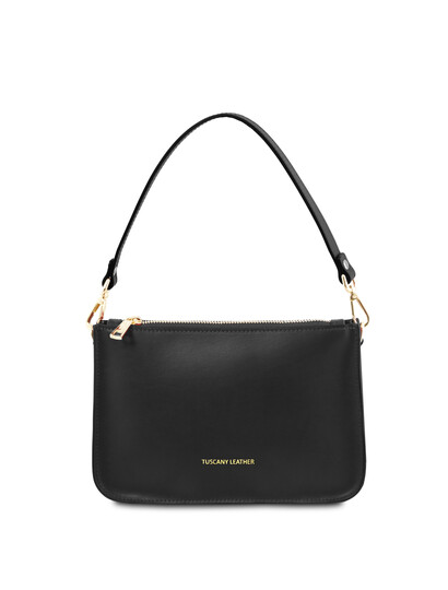 Plic negru dama din piele naturala, Tuscany Leather, Cassandra