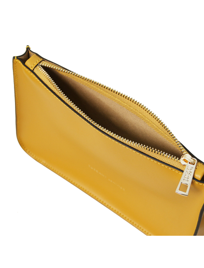 Plic piele galben mustar Tuscany Leather, Cassandra