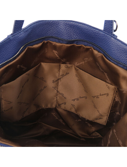 Geanta piele dama albastru inchis, Tuscany Leather, TL Bag