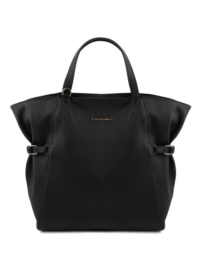 Geanta dama din piele naturala neagra, Tuscany Leather, TL Bag