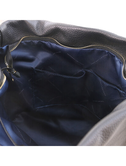 Geanta de firma dama din piele naturala neagra, Tuscany Leather, TL Bag