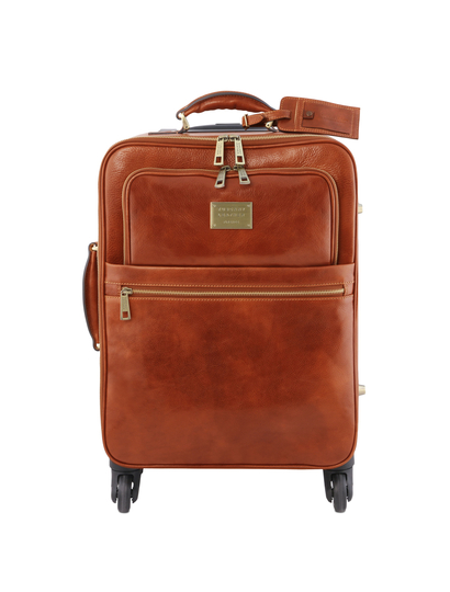 Troler din piele naturala honey, Tuscany Leather, TL Voyager
