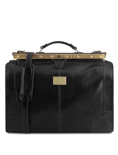 Geanta de voiaj din piele neagra, marime mica, Tuscany Leather, Madrid