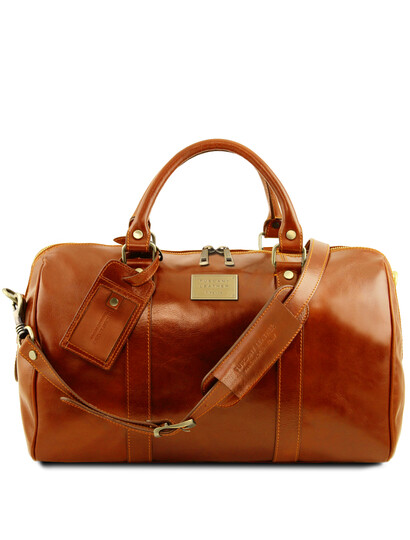 Geanta voiaj din piele honey, marime mica, Tuscany Leather, Voyager Travel