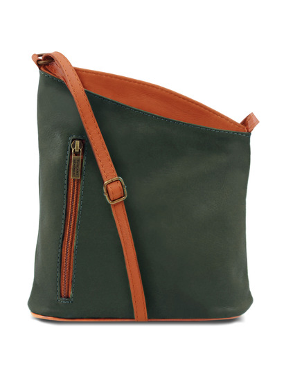 Geanta unisex Tuscany Leather din piele naturala verde inchis, TL Bag