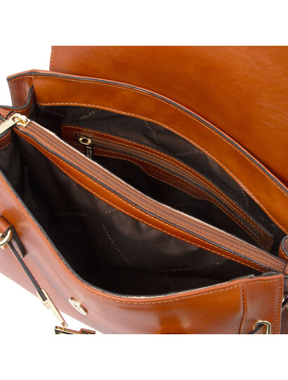 Geanta de mana Tuscany Leather din piele naturala honey, Neoclassic