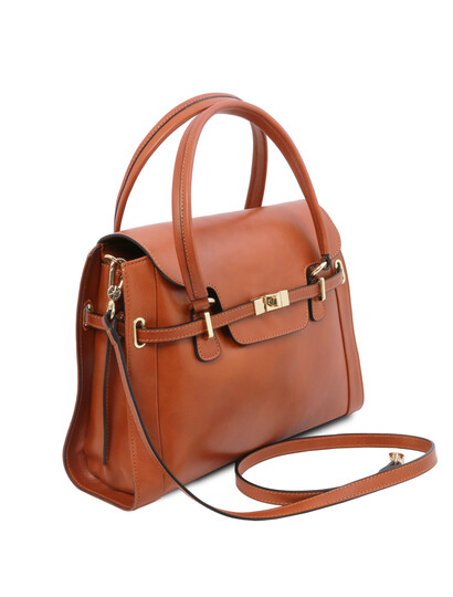Geanta Tuscany Leather din piele honey, Neoclassic