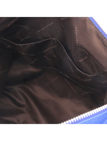 Geanta dama umar din piele naturala albastra, Tuscany Leather
