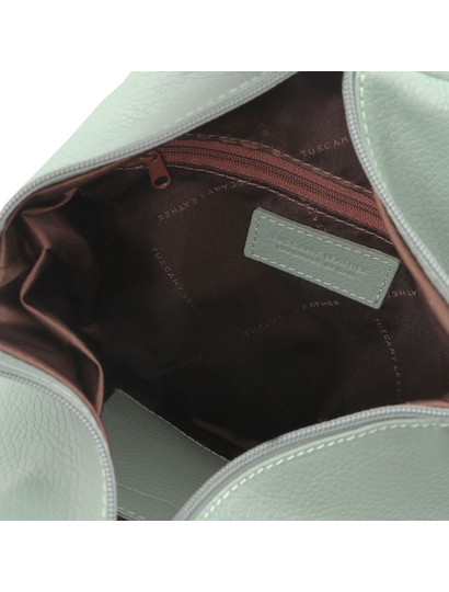 Rucsac dama piele naturala Tuscany Leather, verde, Shanghai