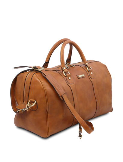 Geanta de voiaj piele naturala Tuscany Leather, Oslo, maro deschis