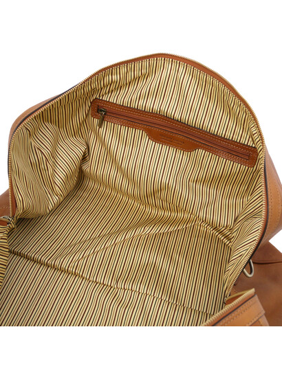 Geanta weekend voiaj din piele naturala Tuscany Leather, Oslo, maro deschis