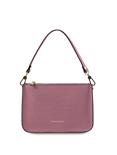 Plic dama din piele naturala, lila, Tuscany Leather, Cassandra