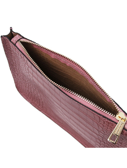 Plic dama piele naturala, lila, Tuscany Leather, Cassandra