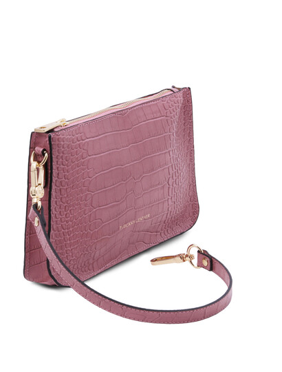 Plic de dama din piele naturala, lila, Tuscany Leather, Cassandra