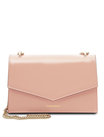 Plic din piele naturala roz pal, Tuscany Leather, Fortuna