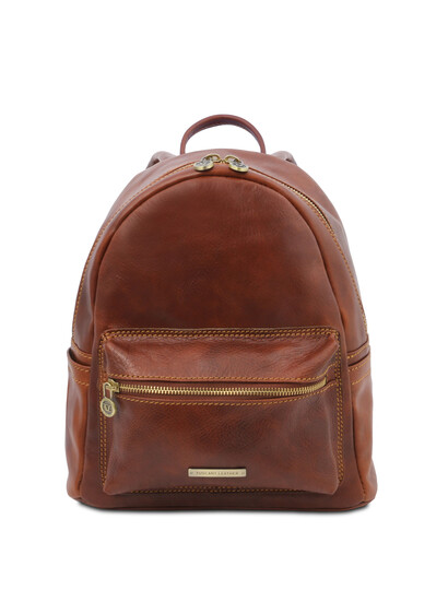 Rucsac dama, din piele naturala maro, Tuscany Leather, Sydney
