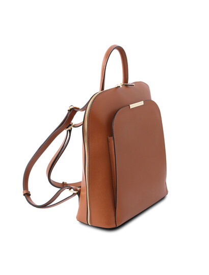 Rucsac elegant dama din piele naturala coniac, Tuscany Leather