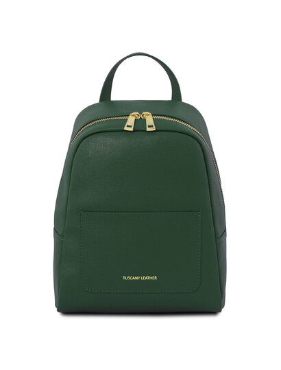 Rucsac mic dama din piele naturala Tuscany Leather, verde