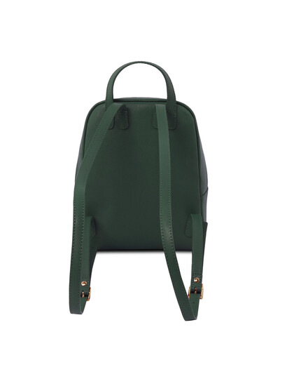 Rucsac mic dama din piele naturala saffiano Tuscany Leather, verde