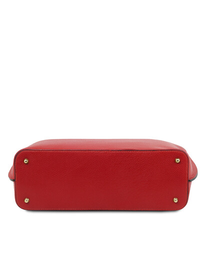 Geanta dama din piele rosu aprins, Tuscany Leather, TL Bag