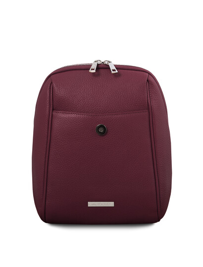 Rucsac de dama, piele naturala bordo, TL Bag