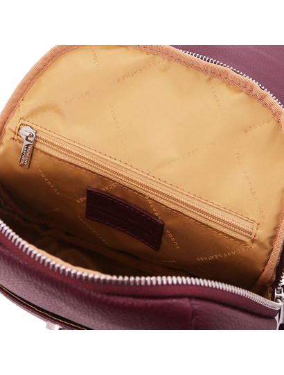Rucsac bordo de dama, piele naturala, Tuscany Leather, TL Bag