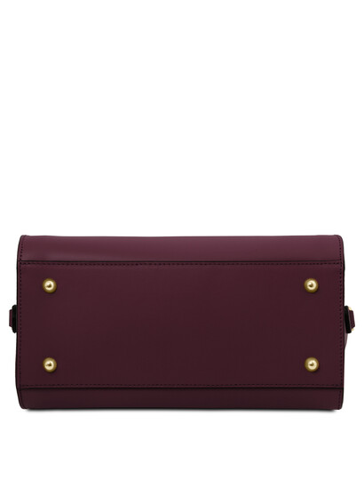 Geanta de mana, piele naturala, Tuscany Leather, bordo, Brigid