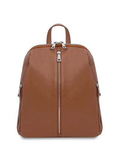 Rucsac dama din piele naturala coniac, Tuscany Leather, TL Bag