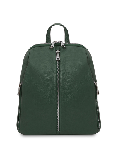 Rucsac dama din piele naturala verde, Tuscany Leather, TL Bag