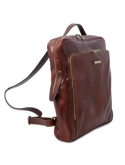 Rucsac laptop din piele naturala maro, Tuscany, Bangkok