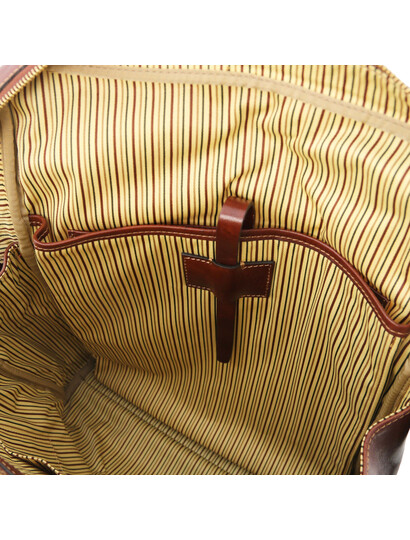 Rucsac laptop din piele maro, Tuscany Leather, Bangkok