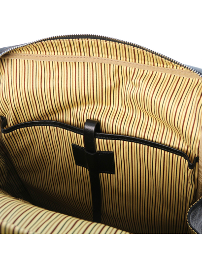 Rucsac barbati laptop din piele naturala neagra, marime mare, Tuscany Leather, Bangkok