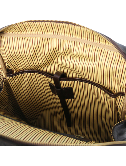 Rucsac laptop piele naturala maro inchis, marime mare, Tuscany Leather, Bangkok