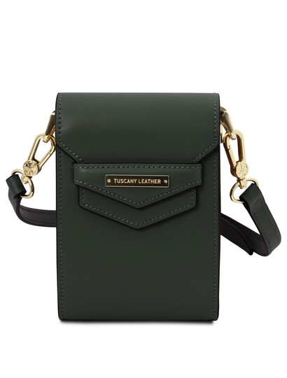Geanta de dama, din piele naturala verde, Tuscany Leather, TL Bag
